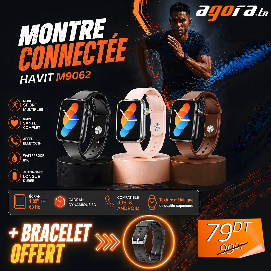 MONTRE CONNECTÉE HAVIT M9062